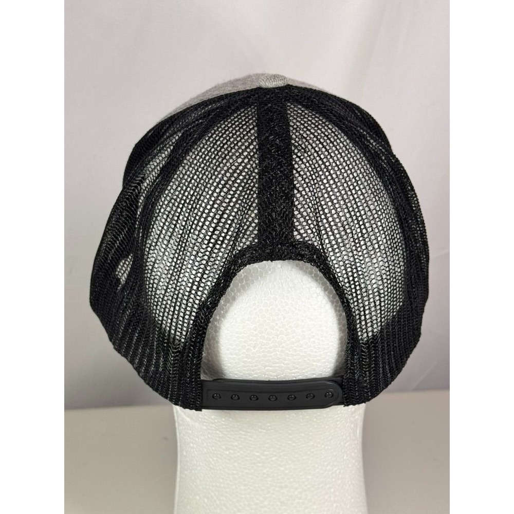 Whitetails Unlimited Trucker Hat Gray Black Mesh Snapback Deer Hunting Cap - Picture 3 of 5